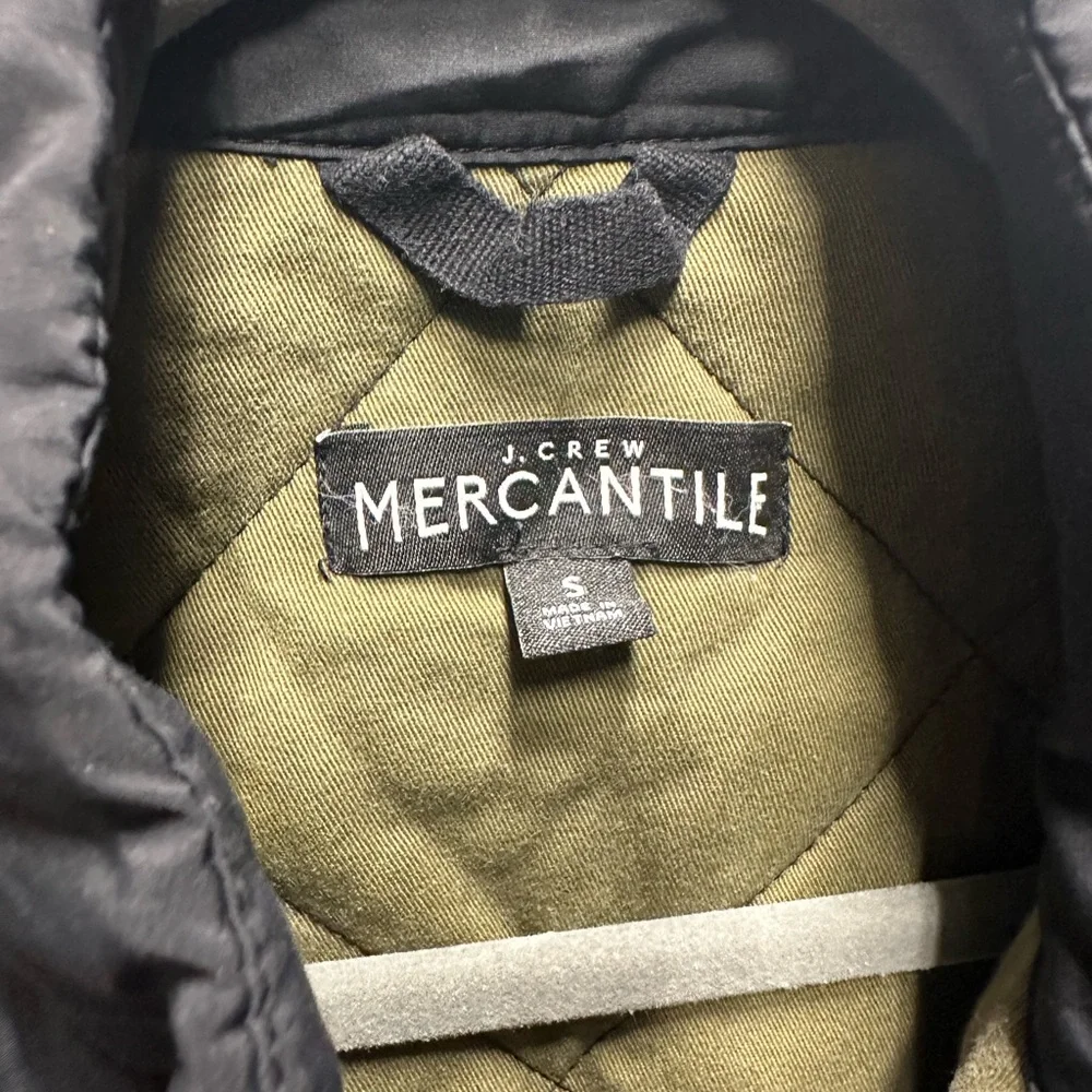J CREW Vest Mens Small Black Walker Quilted Full Zip Authentic Outerwear.. small